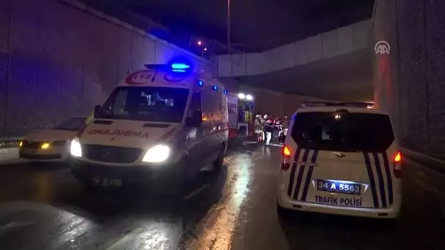 Otomobil alt geçide düştü: 1 yaralı