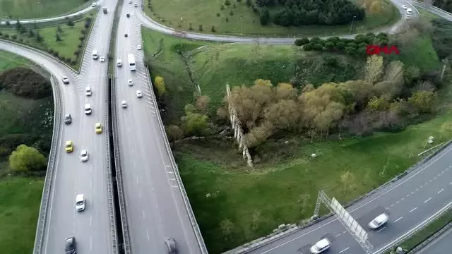 Otoyolların ortasında kalan tarihi kemere taş hırsızları dadandı