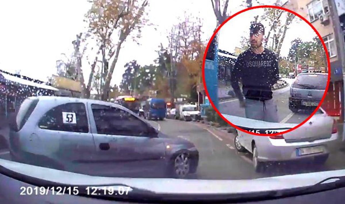 Trafik magandaları, seyir halindeki aracın önünü kesti