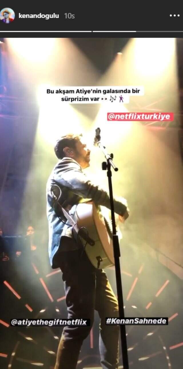 Atiye'nin galasında büyük sürpriz! Beren Saat ve Kenan Doğulu'nun bakışması geceye damga vurdu