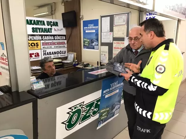 Sakarya polisinden yolcu ve yük taşımacılığı yapan şoförlere kış lastiği uyarısı
