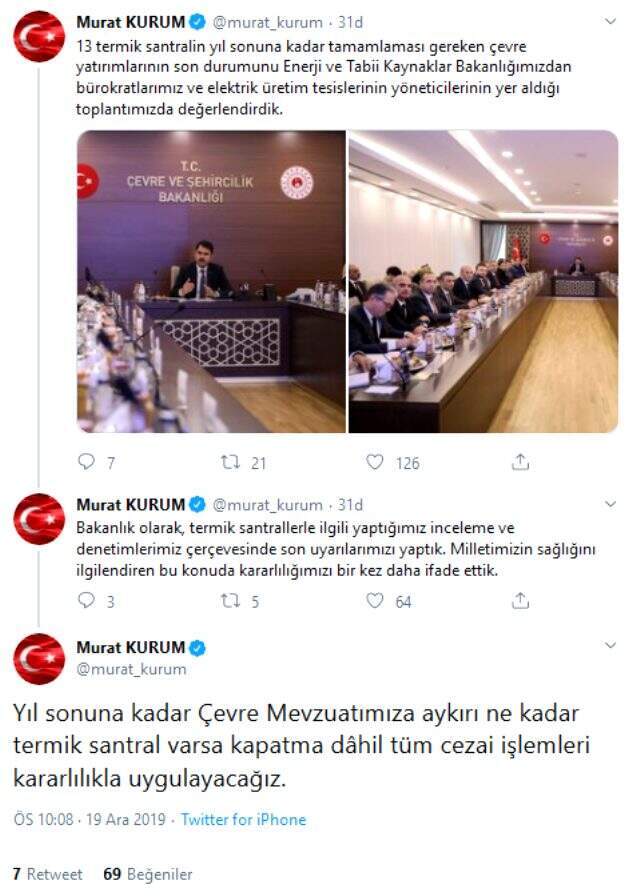 Bakan Kurum'dan 'termik santral' açıklaması: Mevzuata aykırı santrallere tüm cezai işlemleri uygulayacağız