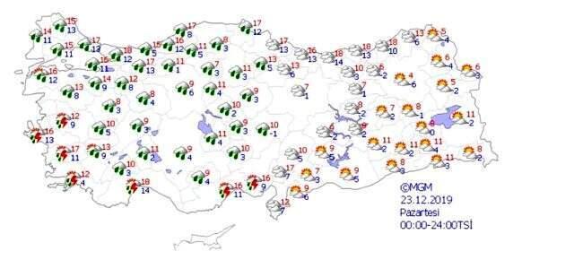Meteoroloji'den hafta sonu için fırtına ve şiddetli yağış uyarısı