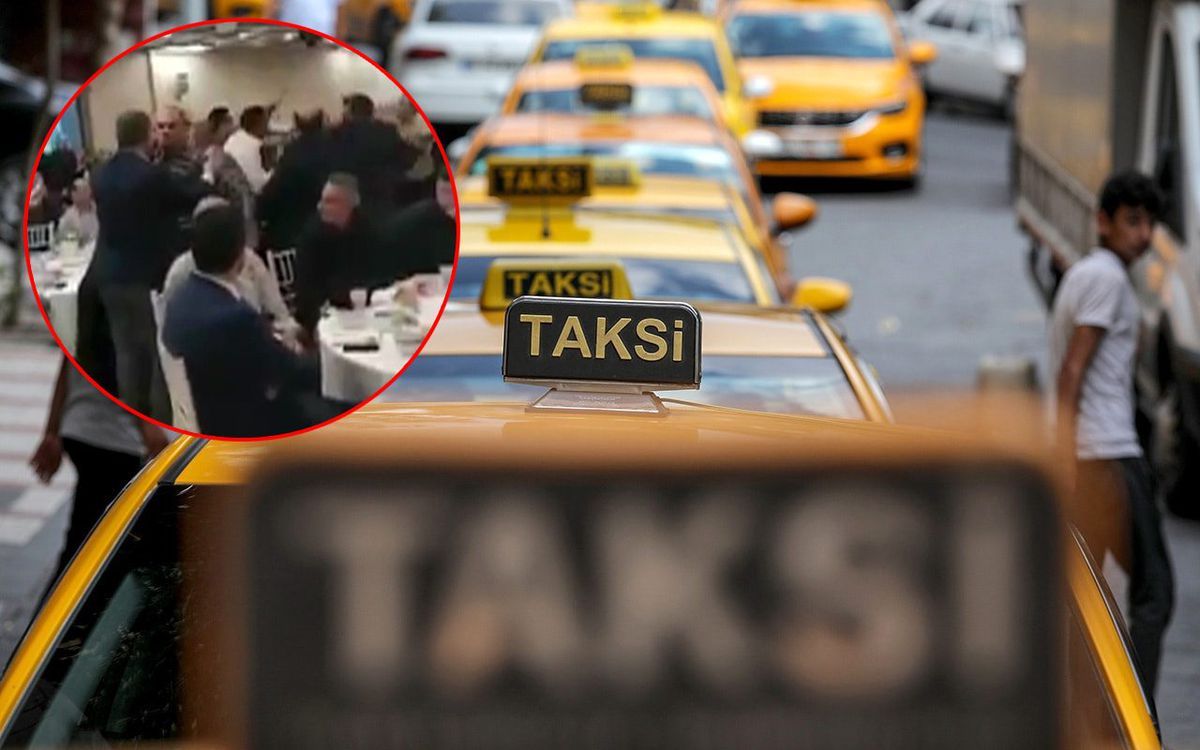 Taksiciler bu kez toplantıda birbirlerine girdiler