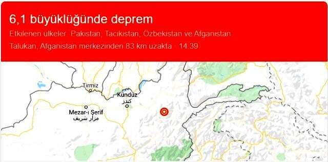 Güney Asya'da meydana gelen 6,1 şiddetindeki deprem 4 ülkeyi birden salladı