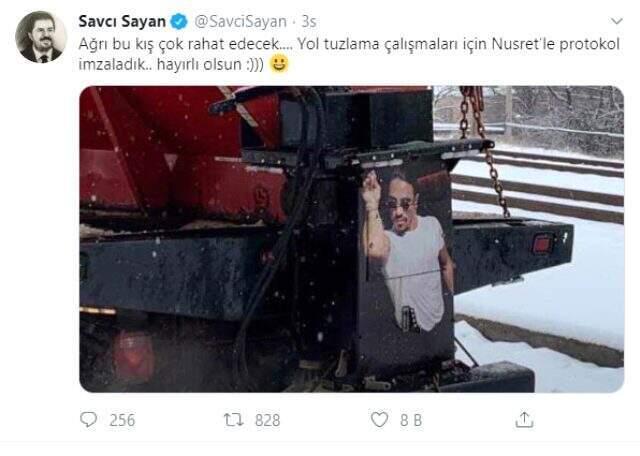 Savcı Sayan'ın Twitter'dan paylaştığı 'Nusret'le protokol imzaladık' notlu fotoğraf gündem oldu