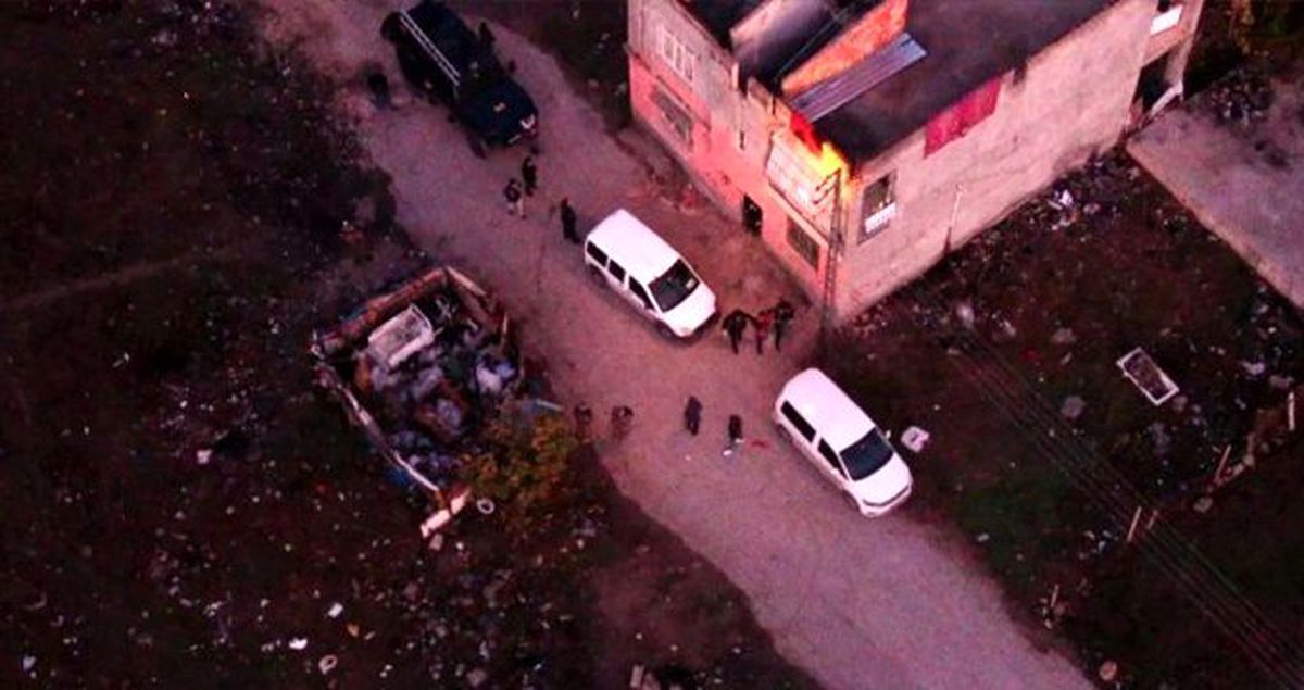 Torbacılara yapılan şafak baskını, drone sayesinde havadan görüntülendi