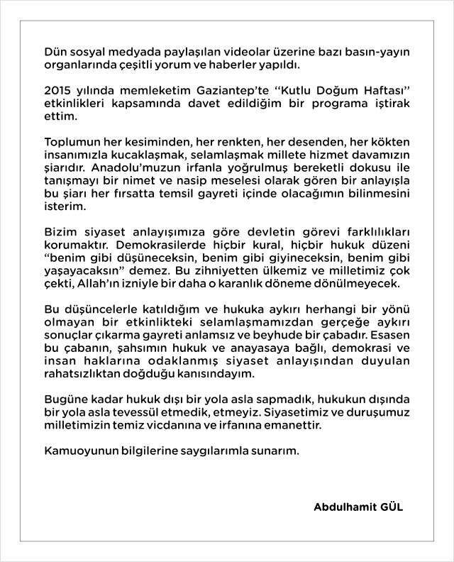 Bakan Gül'den tarikat liderinin elini öptüğü görüntüyle ilgili bir açıklama daha!
