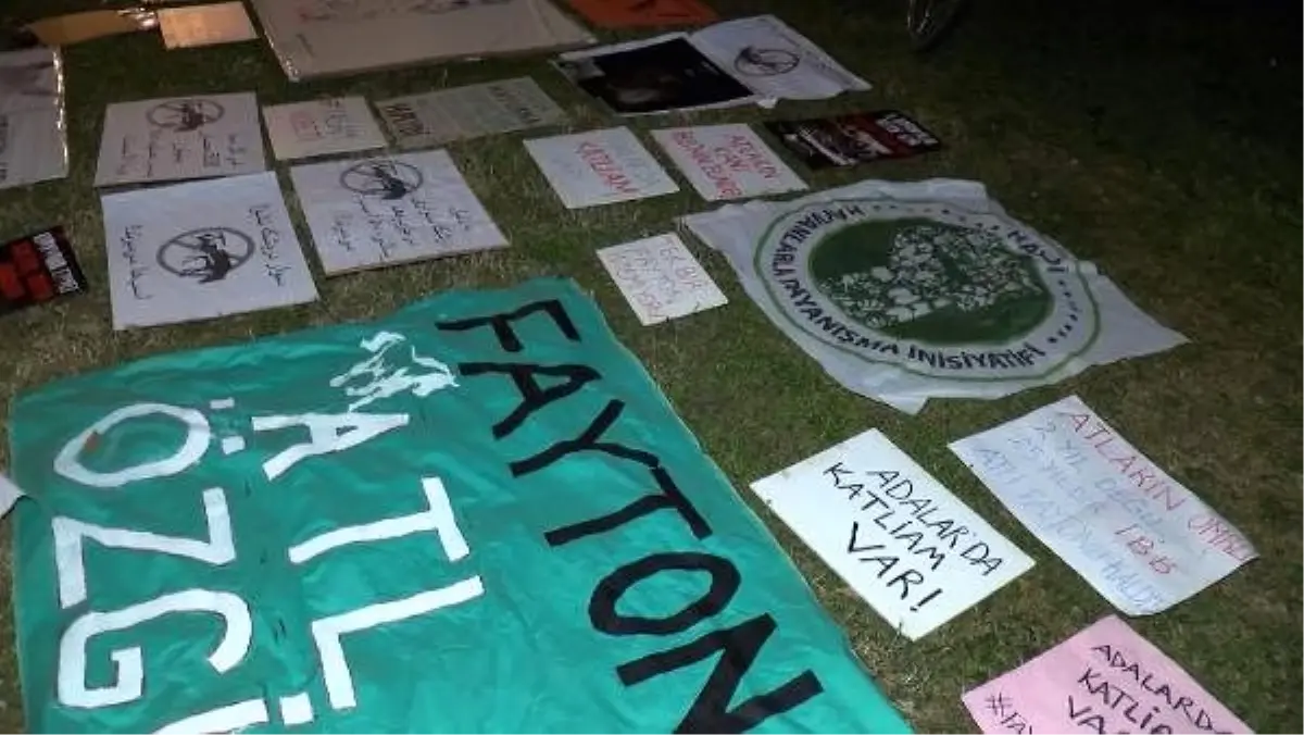 İBB önünde fayton protestosu 2. akşamında; Çadırlarda sabahladılar