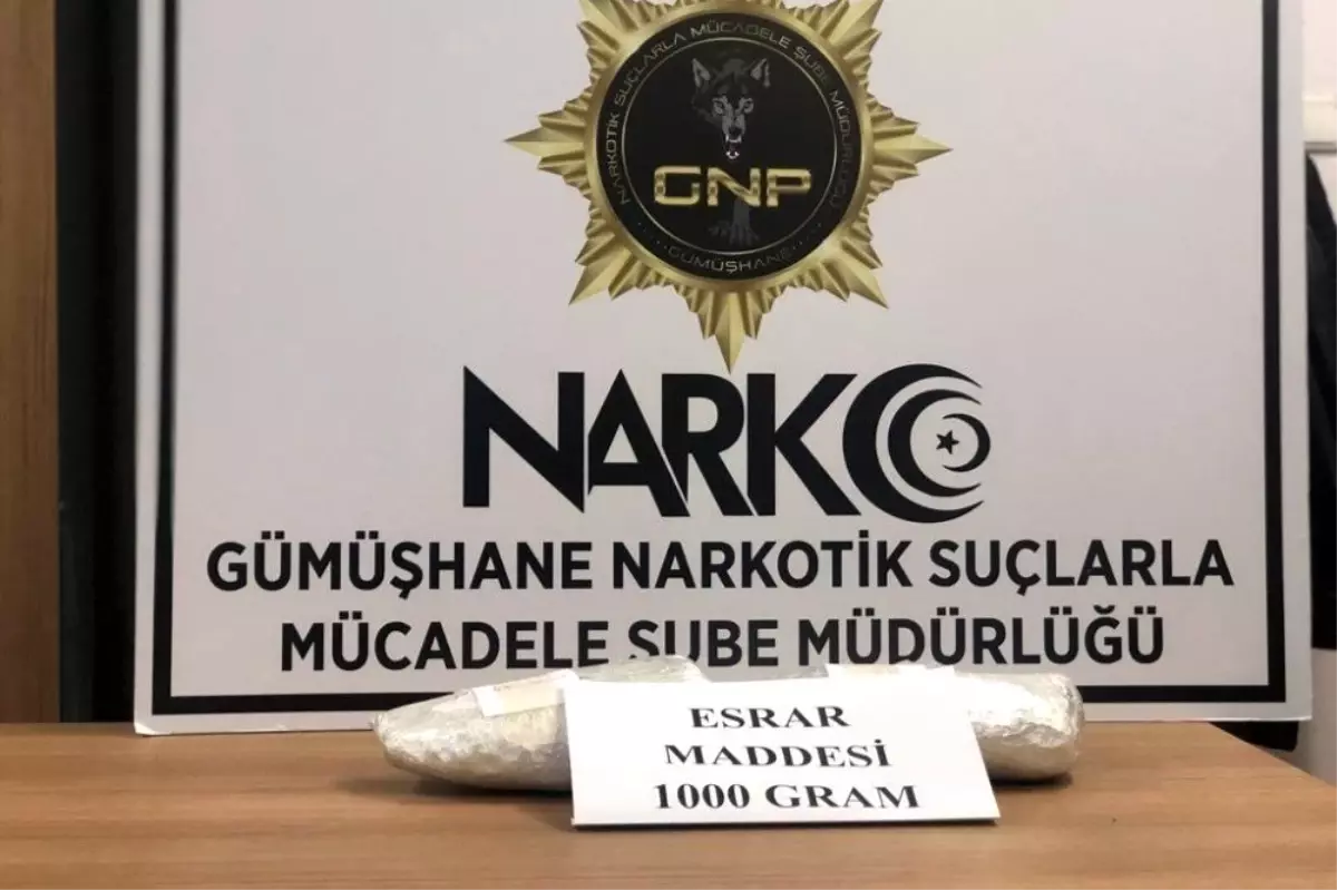 Gümüşhane emniyetinden yılbaşı öncesi uyuşturucu operasyonu