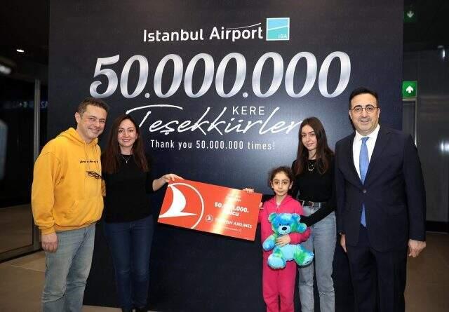 Cumhurbaşkanı Erdoğan 50 milyonuncu yolcuya plaket verdi