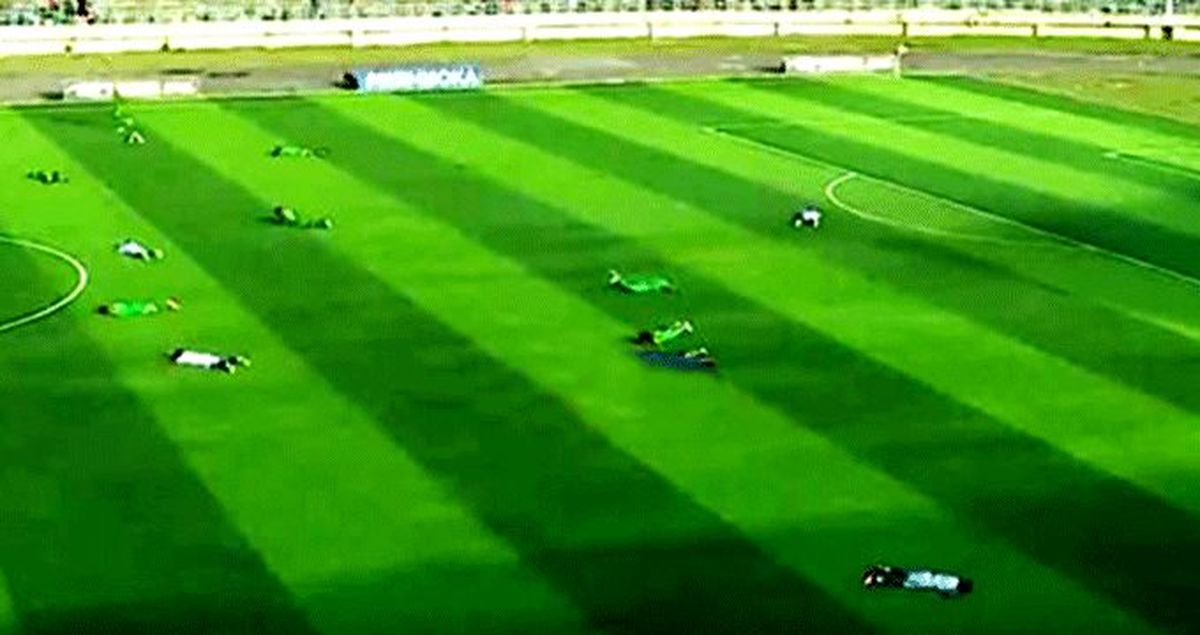 Tanzanya'da oynanan maçta sahayı arılar bastı!