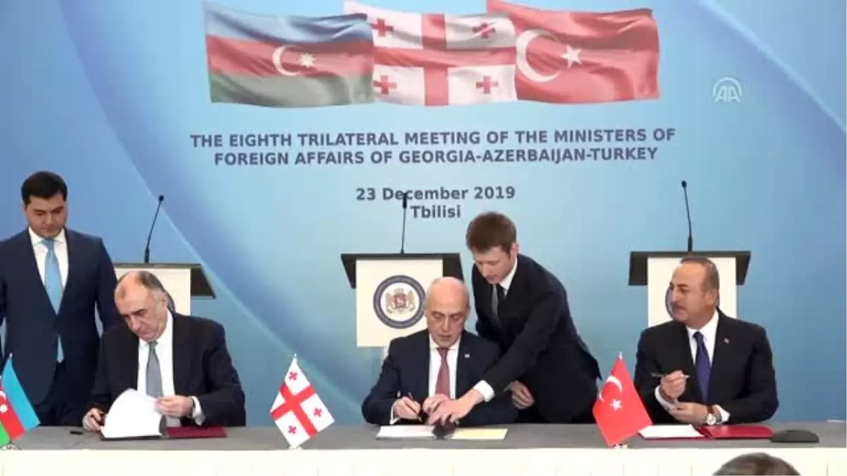 Türkiye-Gürcistan-Azerbaycan Dışişleri Bakanları ortak basın toplantısı - Çavuşoğlu
