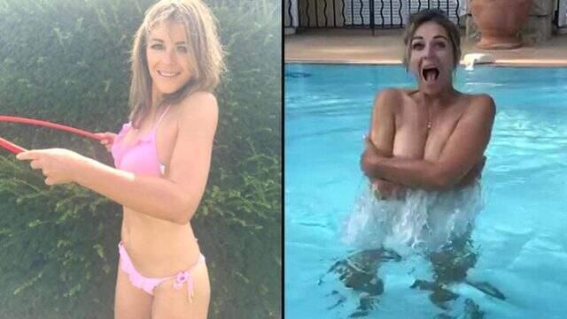 İngiliz model Elizabeth Hurley, üstsüz noel paylaşımı sosyal medyayı salladı