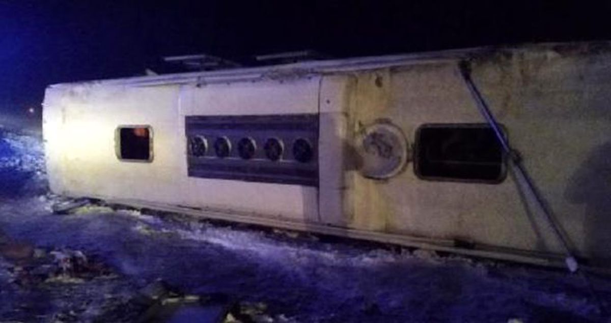 Kayseri'de yolcu otobüsü devrildi 23 kişi yaralandı