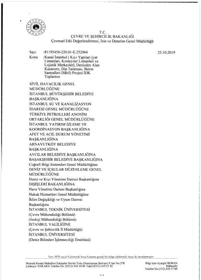 İBB'den Bakan Kurum'a Kanal İstanbul yanıtı: Sadece katılım sağlanmıştır