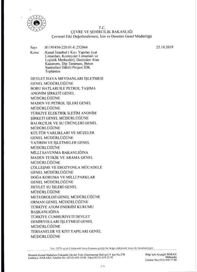 İBB'den Bakan Kurum'a Kanal İstanbul yanıtı: Sadece katılım sağlanmıştır