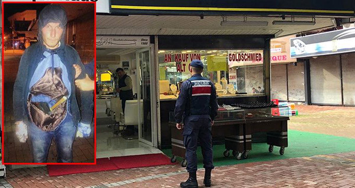 Özel kıyafetli kuyumcu hırsızı suçüstü yakalandı