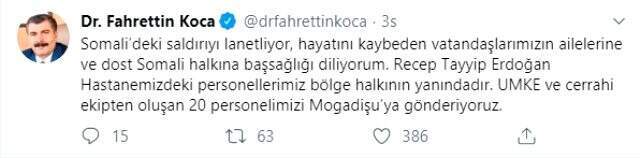 Cumhurbaşkanı Erdoğan'dan Somali'deki terör saldırısına ilişkin açıklama: Türkiye her zaman Somali'nin yanındadır