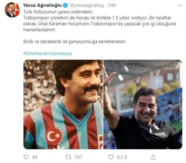 İYİ Partili Yavuz Ağıralioğlu'ndan Ünal Karaman'a destek