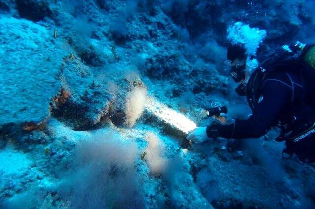 Antalya'daki gemi batığında heyecanlandıran buluş