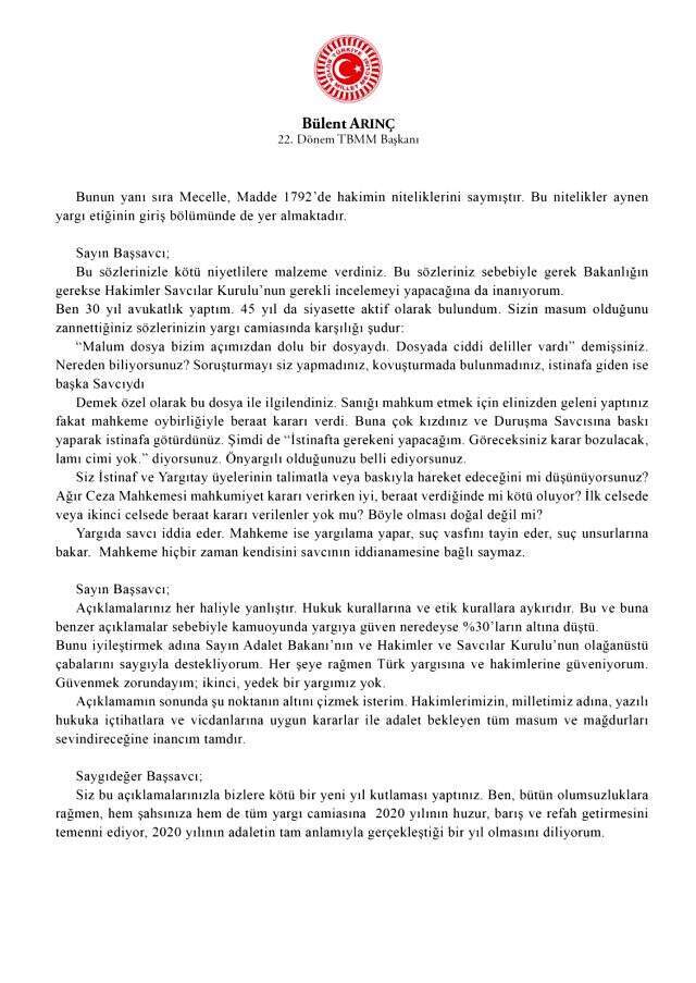 Bülent Arınç'tan Ankara Cumhuriyet Başsavcısı Yüksel Kocaman'ın damadı ile ilgili açıklamalara yanıt