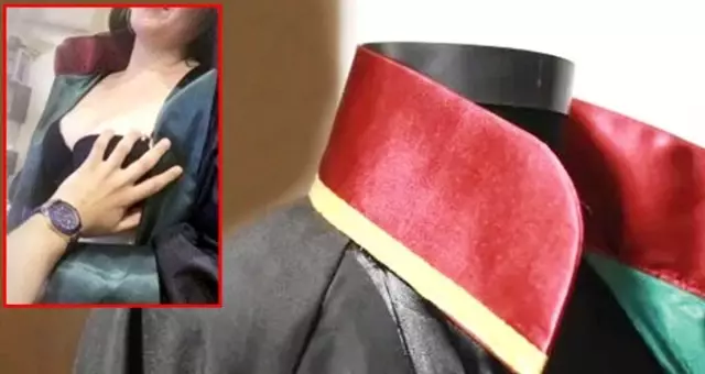 Kadın arkadaşına cübbeyle erotik poz verdiren katibin işine son verildi