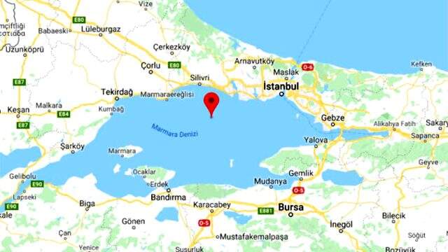 Marmara Denizi'nde 3 büyüklüğünde deprem meydana geldi