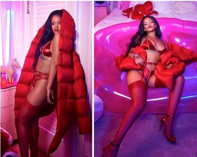Rihanna'nın iç çamaşırlı pozları sosyal medyaya damga vurdu