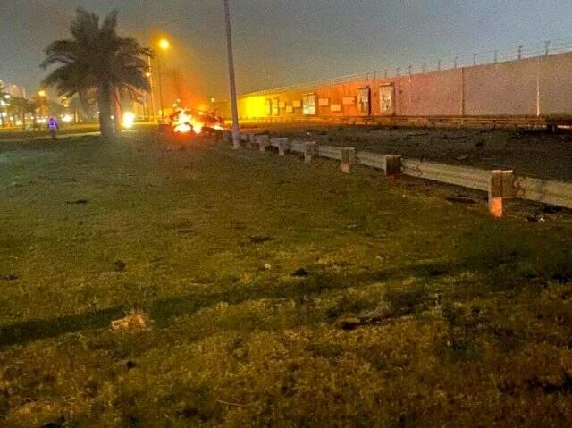 İranlı komutan Kasım Süleymani'nin füze atılan aracının son hali görüntülendi