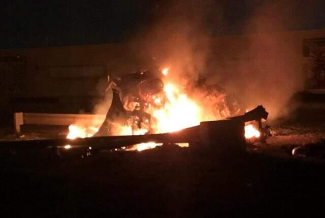 İranlı komutan Kasım Süleymani'nin füze atılan aracının son hali görüntülendi