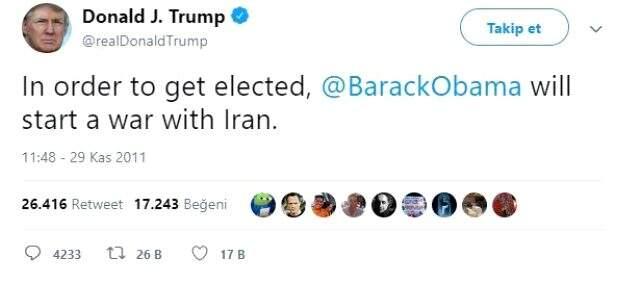 Süleymani'nin ölümü sonrası Trump'ın 8 yıl önceki tweeti olay oldu