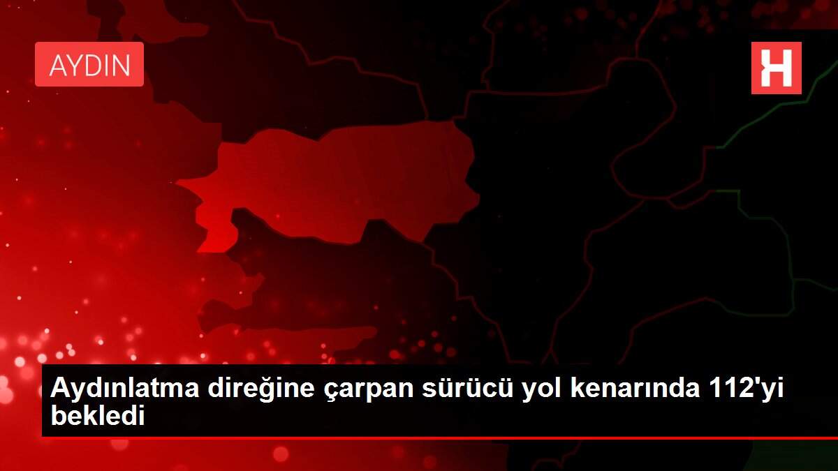 Aydınlatma direğine çarpan sürücü yol kenarında 112'yi bekledi