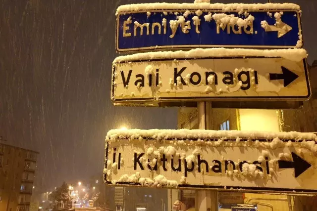 Gümüşhane'de etkili kar yağışı vatandaşları sokağa döktü