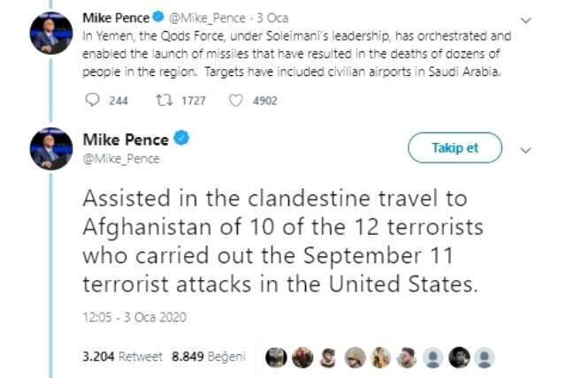 Eski FBI ajanı, ABD Başkan Yardımcısı Mike Pence'in Kasım Süleymani hakkındaki açıklamalarını yalanladı