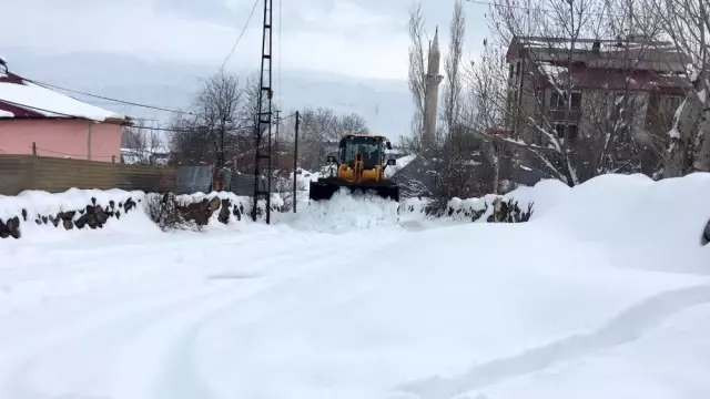 Karlıova'da kar kamyonlarla taşınıyor