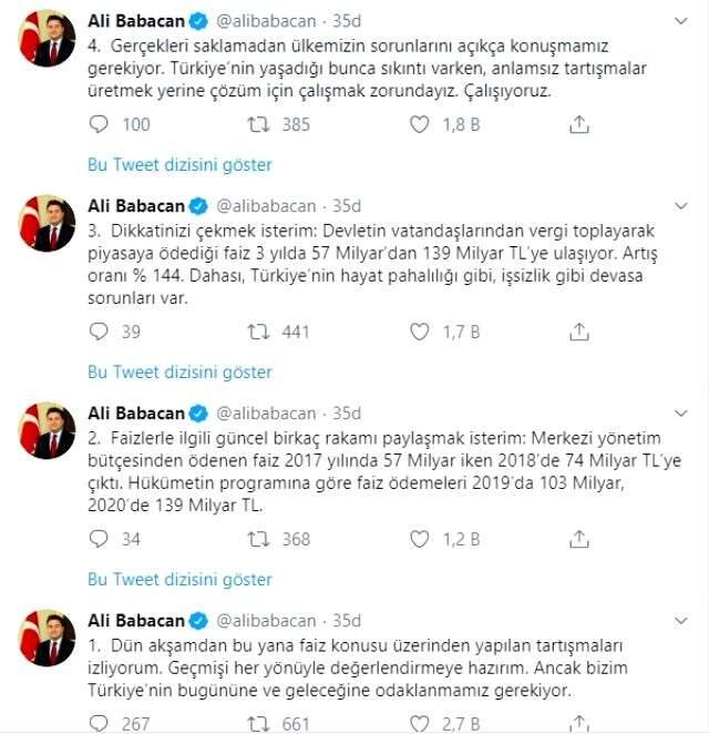 Ali Babacan, Erdoğan'ın 'faiz ve IMF' açıklamalarına yanıt verdi: Geçmişi her yönüyle değerlendirmeye hazırım.