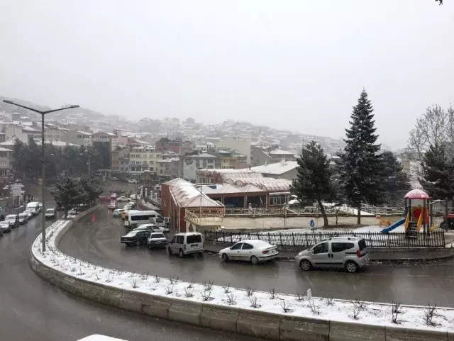 Tosya'da yoğun kar yağışı başladı