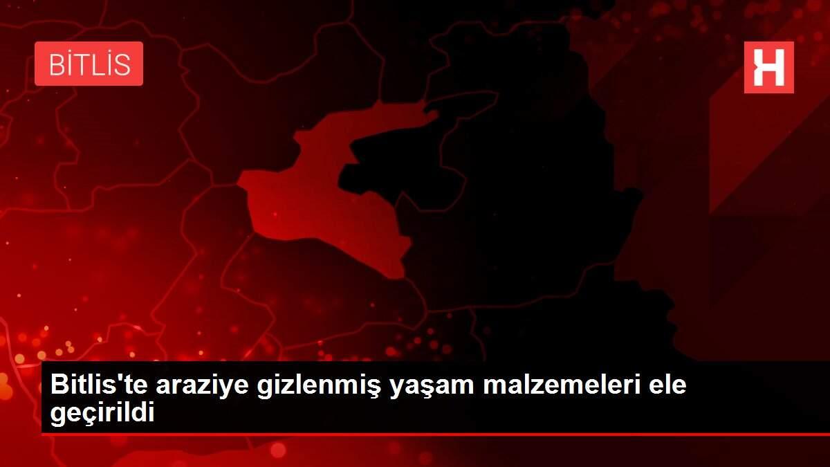 Bitlis'te araziye gizlenmiş yaşam malzemeleri ele geçirildi