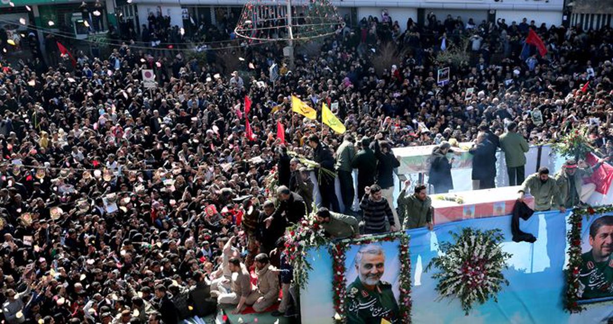 Süleymani'nin cenazesindeki izdihamda 56 kişi öldü