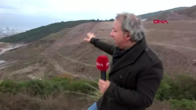 Hafriyat sahasında heyelan tedirgin ediyor Hafriyat sahasında heyelan tedirgin ediyor