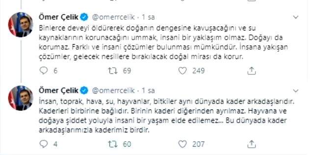 AK Parti Sözcüsü Ömer Çelik'ten Avustralya'ya çağrı: Develeri öldürmeyin