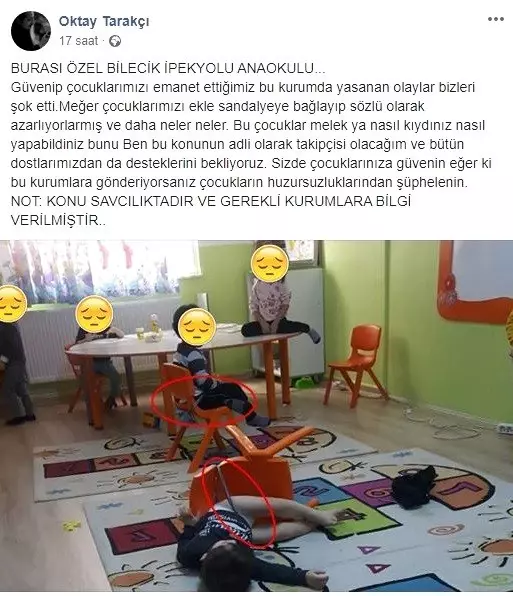 Bilecik'te bir özel anaokulunda çekilen fotoğraflar, kenti ayağa kaldırdı Bilecik'te bir özel anaokulunda çekilen fotoğraflar, kenti ayağa kaldırdı