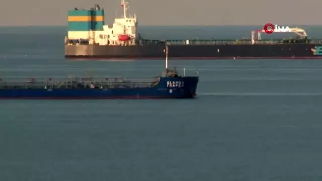 Balıkçı gemisiyle çarpışan tanker Kısırkaya açılarına çekildi