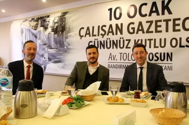 Bandırma'da 10 Ocak Çalışan Gazeteciler Günü kutlaması