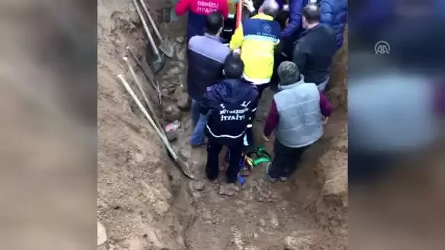 İnşaatta meydana gelen göçükte 1 işçi yaralandı