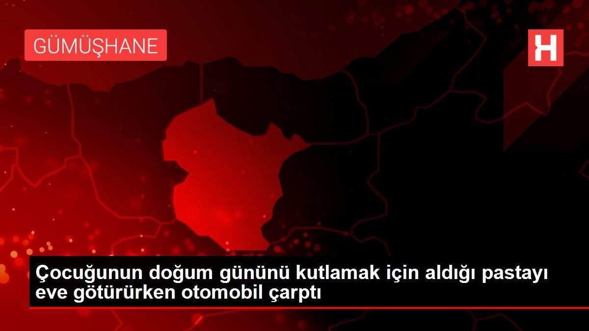 Çocuğunun doğum gününü kutlamak için aldığı pastayı eve götürürken otomobil çarptı