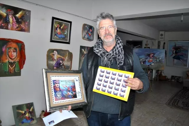 Efe kültürünü tablolarıyla dünyaya tanıtıyor Efe kültürünü tablolarıyla dünyaya tanıtıyor