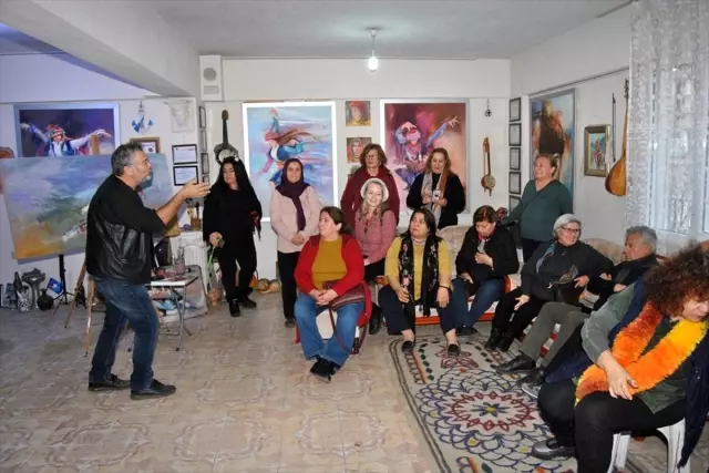 Efe kültürünü tablolarıyla dünyaya tanıtıyor Efe kültürünü tablolarıyla dünyaya tanıtıyor