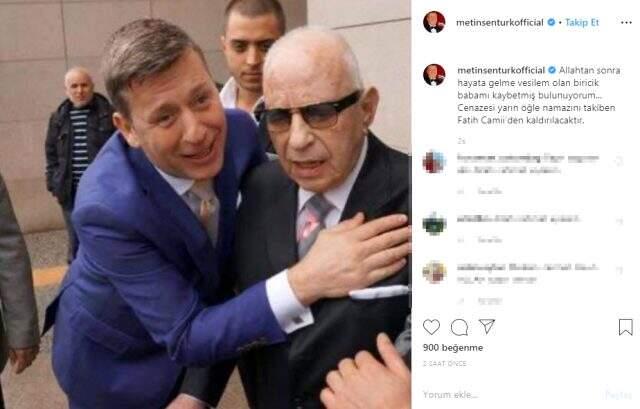 Şarkıcı Metin Şentürk'ün babası hayatını kaybetti